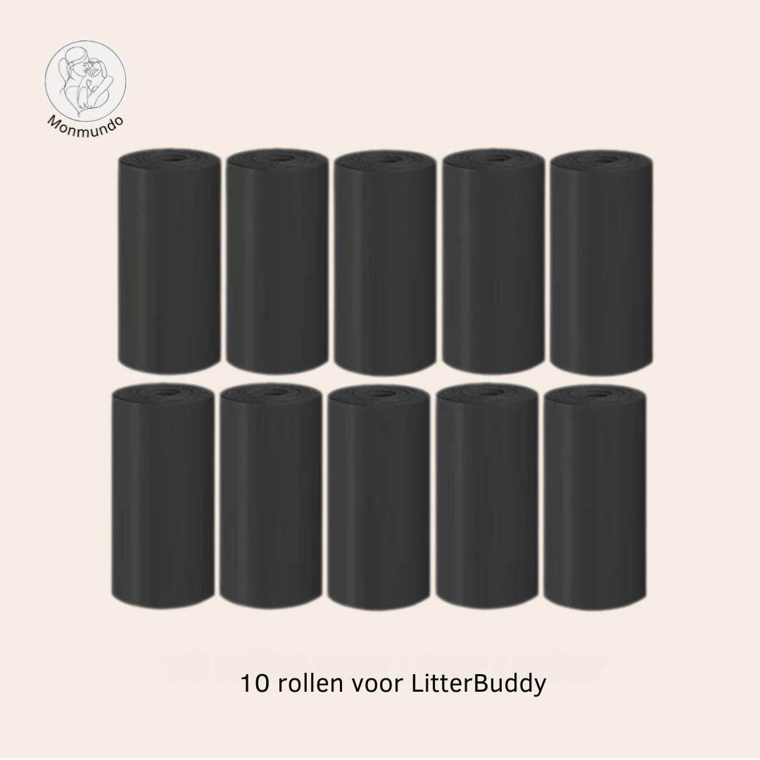 2 - in - 1 Kattenbakschep met Opvangcontainer – Hygiënisch en Tijdsbesparend - Hebbr