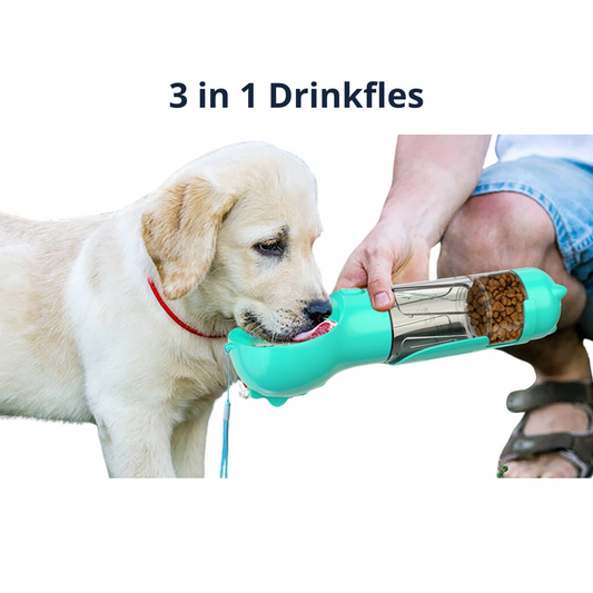 3 in 1 Honden Drinkfles™ | Alles wat je hond nodig heeft in één fles | Laatste dag in de actie