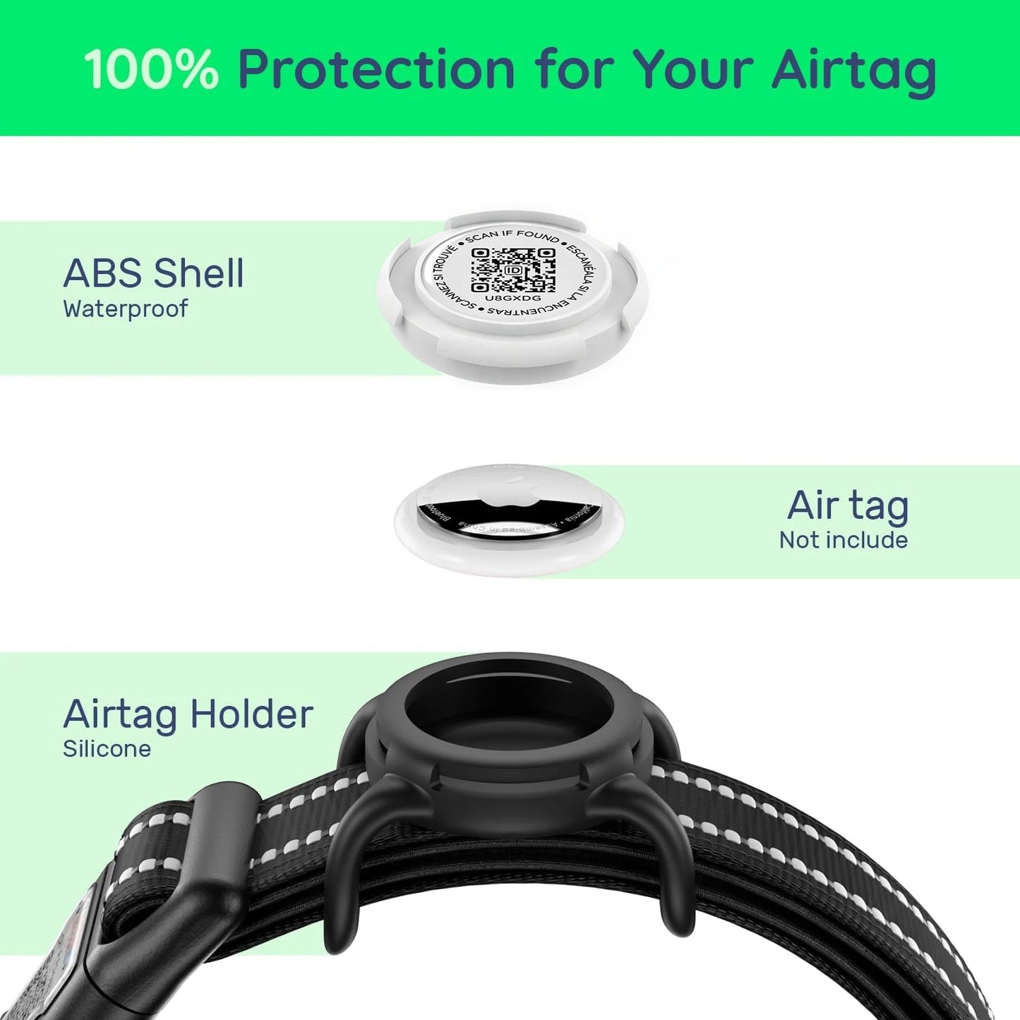 Wavi Hondenhalsband | Waterdicht, Reflecterend met QR-code