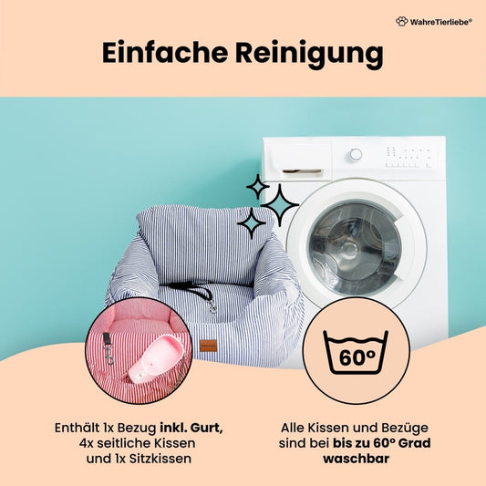 Ademend Autostoel Deksel voor Honden - Wasbaar, Inclusief riemt & Hygienische Bescherming - Hebbr