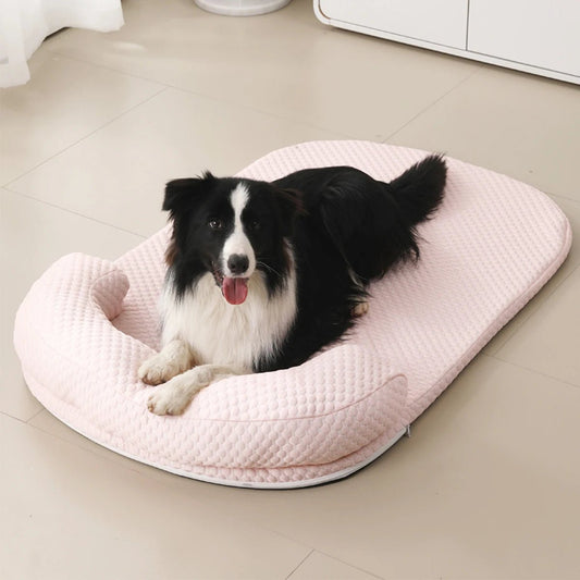 Ademend Hondenbed voor Grote Honden - Koel IJszijde met Antislip Onderkant, Machinewasbaar - Hebbr