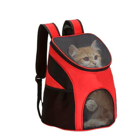 Ademend kattenrugzak met verstelbare schouderbanden - Lichtgewicht en multifunctioneel - Hebbr