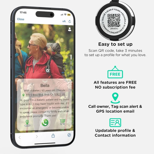 Aeris AirTag Beschermhoes | Waterdicht, Krasbestendig met QR-code - Hebbr