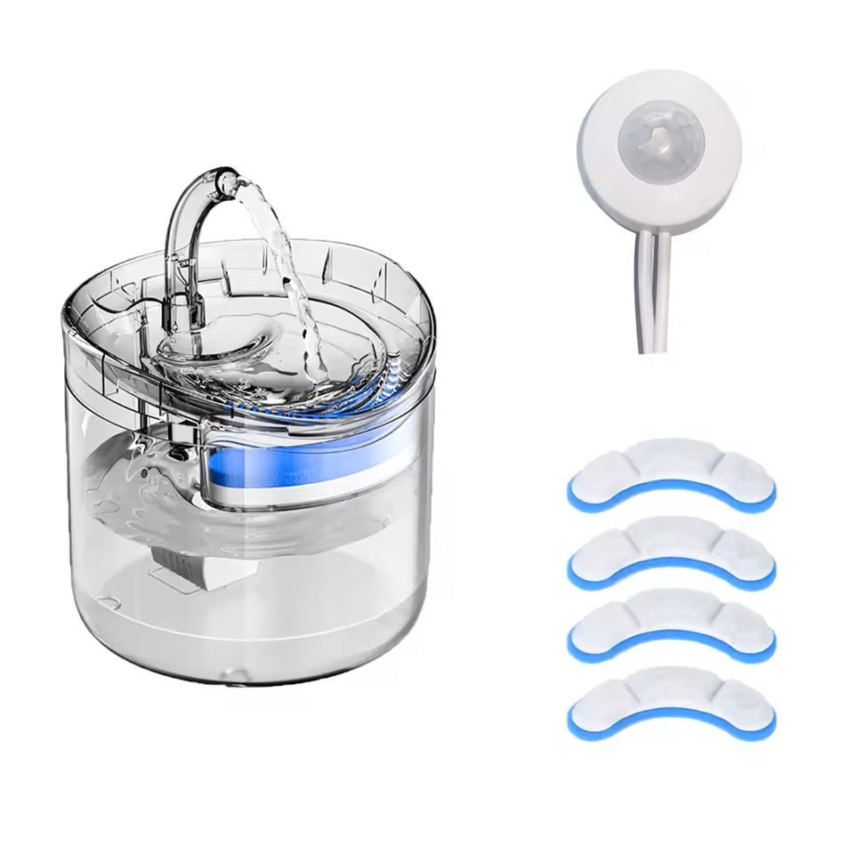 Automatische drinkfontein voor katten en honden met sensoractivatie en stil ontwerp - 2 liter - Hebbr