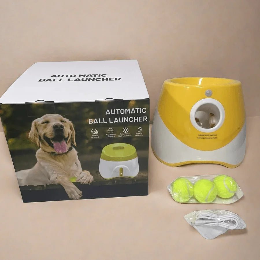 Automatische Hond Launcher met Oplaadbare Tennisbal - Interactief Speelgoed voor Honden en Katten - Hebbr