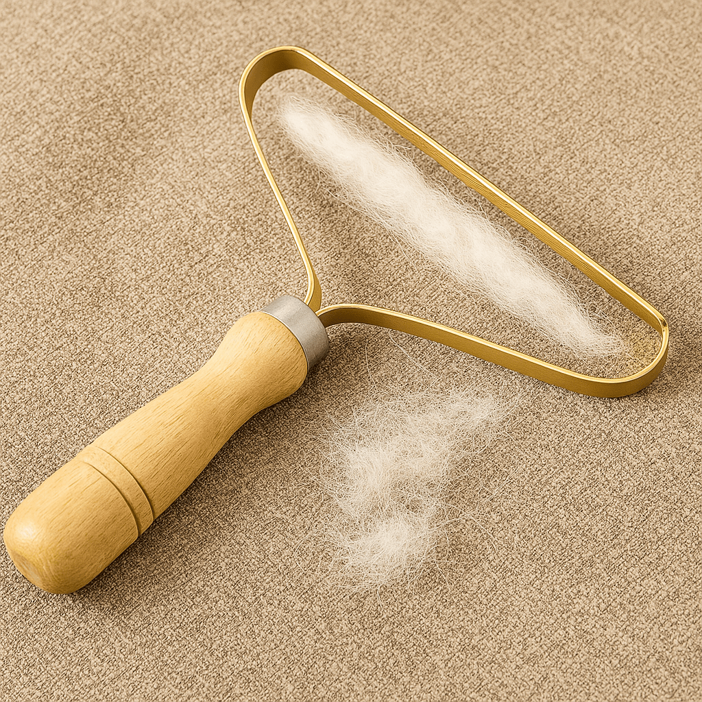 Dierenhaarverwijderaar met Houten Handvat - Efficiënt en Duurzaam voor Meubels en Kleding - Hebbr