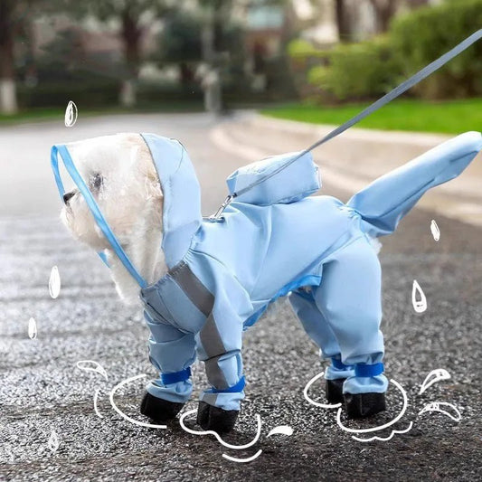 DinoHond Hondenjas | Waterdichte Regenjas Voor Grote Honden Met Dinosaurusstaart - Hebbr