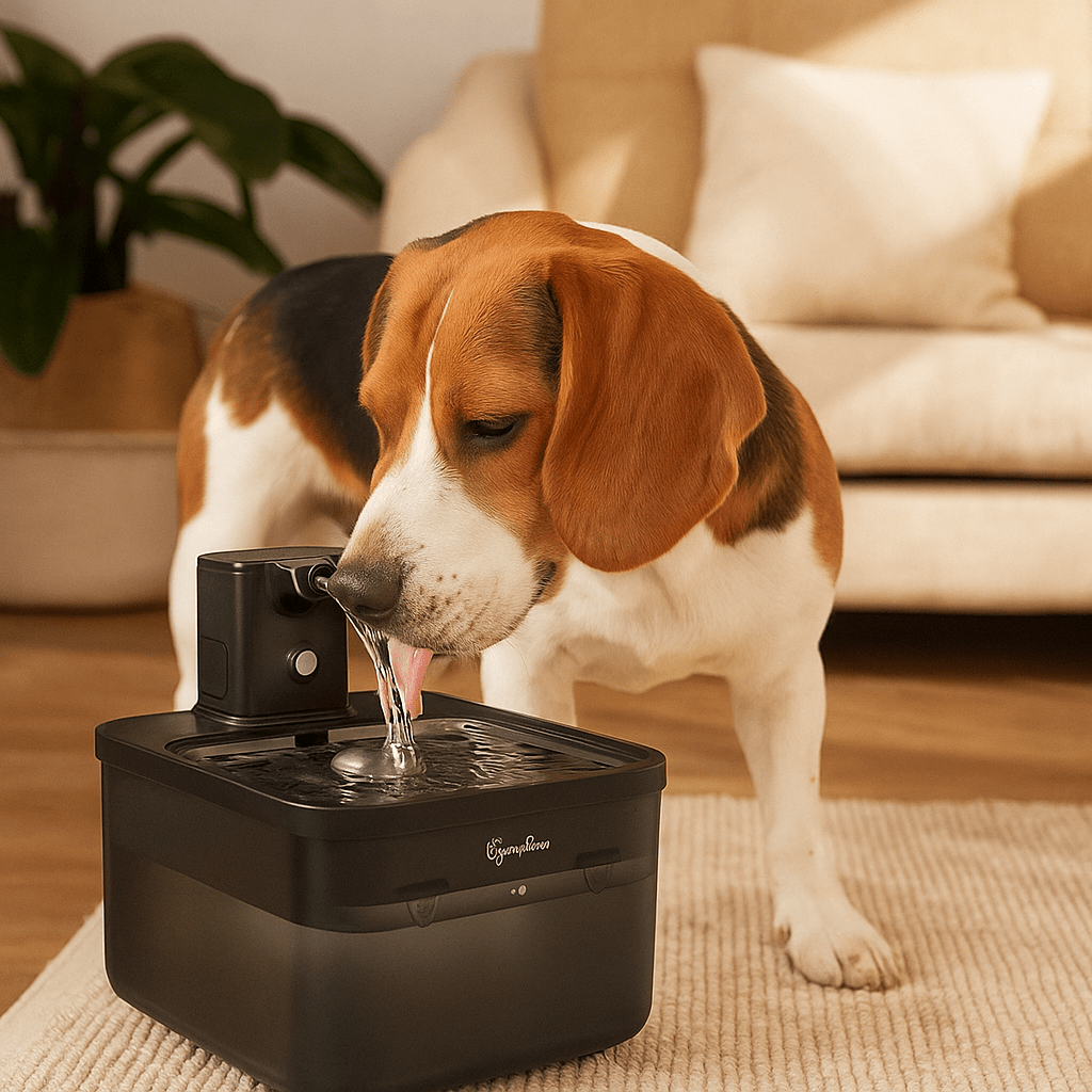 Draadloze drinkfontein voor katten en honden met sensor en stille werking - 2.5 liter - Hebbr