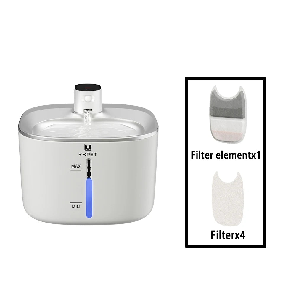 Draadloze waterfontein 4L met Bewegingssensor - Ultra Stil en Duurzaam voor Katten en Honden - Hebbr