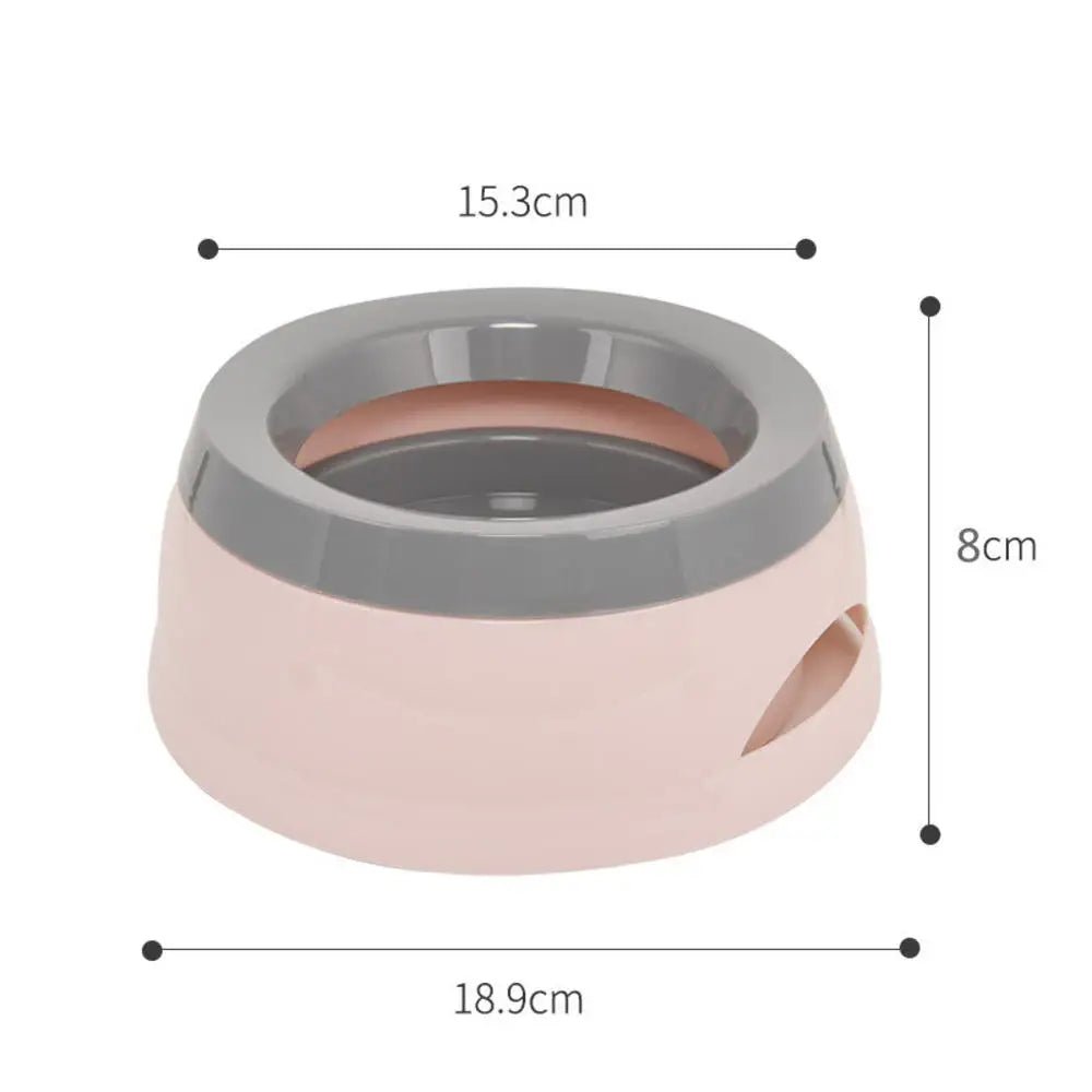 Draagbare Spill - Proof Waterbak voor Huisdieren - 750ml, Lichtblauw, Grijs of Roze - Hebbr
