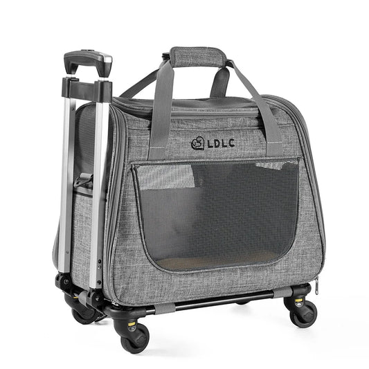 Draagbare Trolley voor Huisdieren - Lichtgewicht, Waterdicht & Ademend Gaas - Hebbr