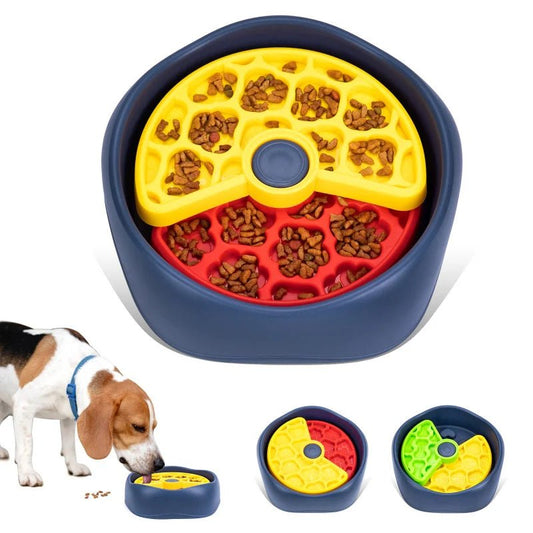 Drie - laags Voerbak voor Honden en Katten - Antiknik Ontwerp, BPA - vrij en Vaatwasmachinebestendig - Hebbr