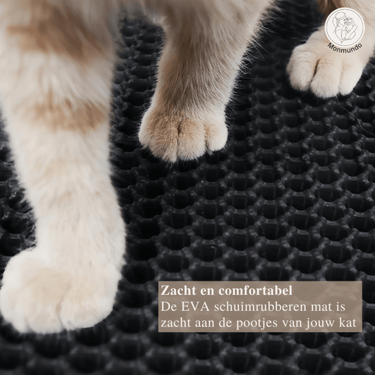 Dubbellaagse Kattenbakmat - Waterdicht, Eenvoudig te Reinigen & Comfortabel - Hebbr
