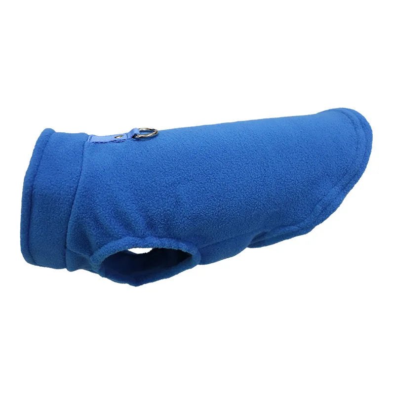 Franse Bulldog Vest L Fleece – Warm en Comfortabel voor Kleine Honden Blauw - Hebbr