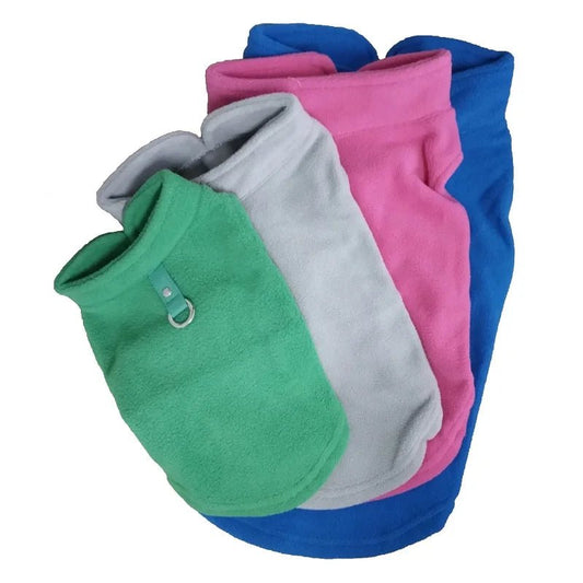 Franse Bulldog Vest L Fleece – Warm en Comfortabel voor Kleine Honden Blauw - Hebbr