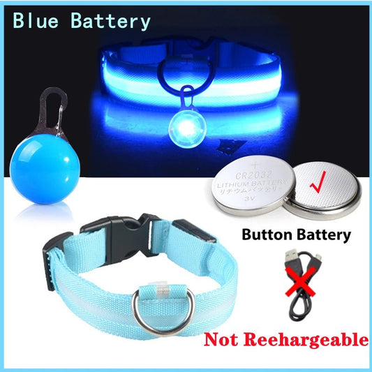 Halsband voor Honden en Katten met LED Licht – USB Oplaadbaar Waterdicht 28–60 cm - Hebbr