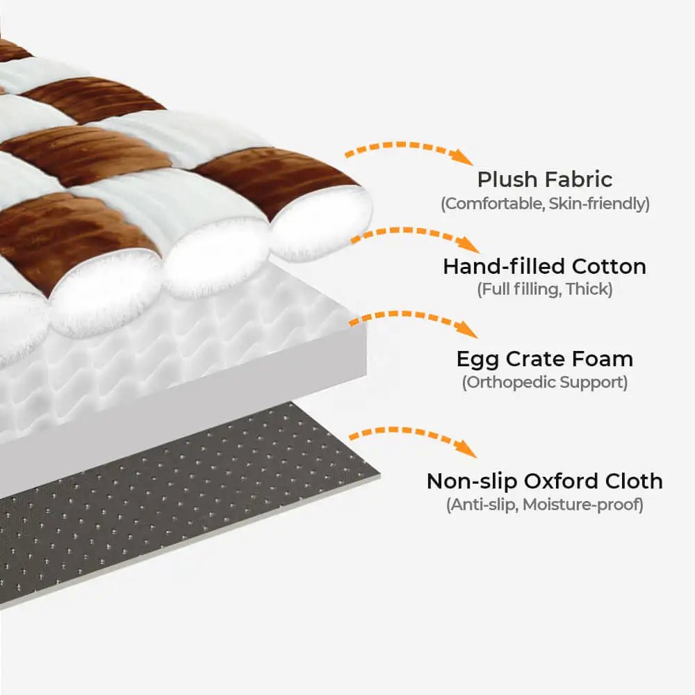 Handgemaakt Orthopedisch Hondenbed voor Grote en Kleine Honden - Zacht en Ondersteunend Hondenbedje - Hebbr