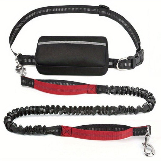 Handsfree Hondenriem Set - Reflecterend, Schokabsorberend en Duurzaam voor Middelgrote Honden - Hebbr