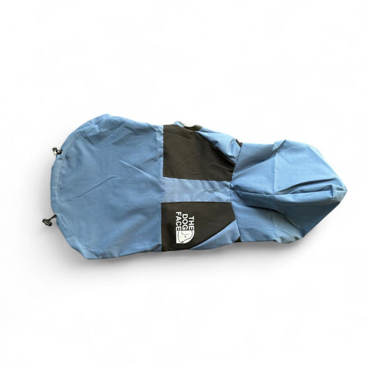 Hond Dubbellaags Jack 26×76 cm – Waterdicht met Capuchon Blauw - Hebbr