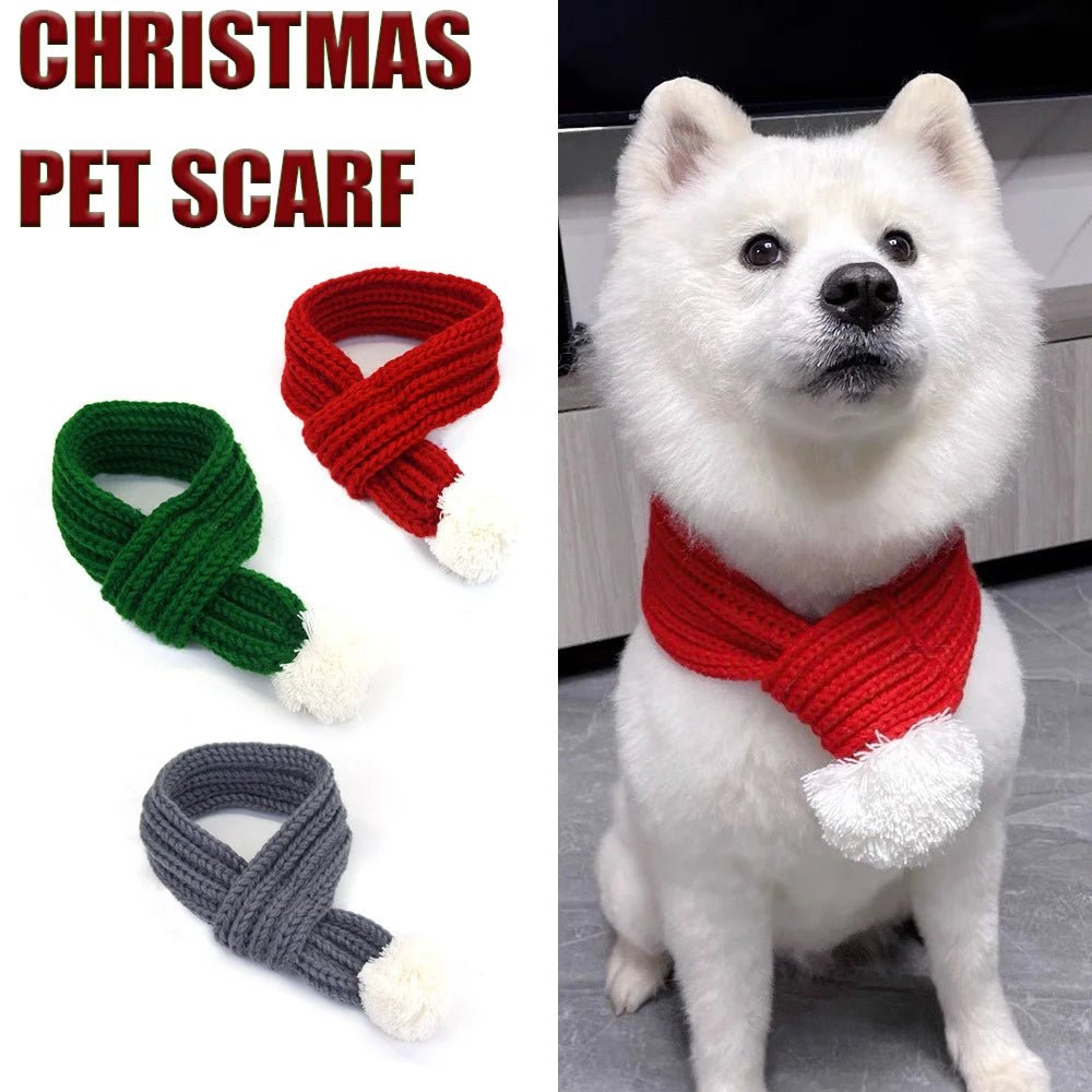 Hond Kat Sjaal 50×50 cm Wasbaar – Verstelbaar voor Feestdagen Rood - Hebbr