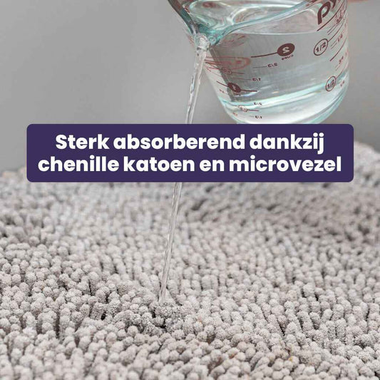 Hond Pootmat 60×90 cm Microvezel – Ultra Absorberend Antislip Grijs - Hebbr