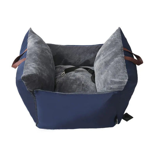 Honden Autostoelhoes, Waterdicht en Wasbaar, Comfortabel Pluche Nest - 60x60x35 cm - Hebbr