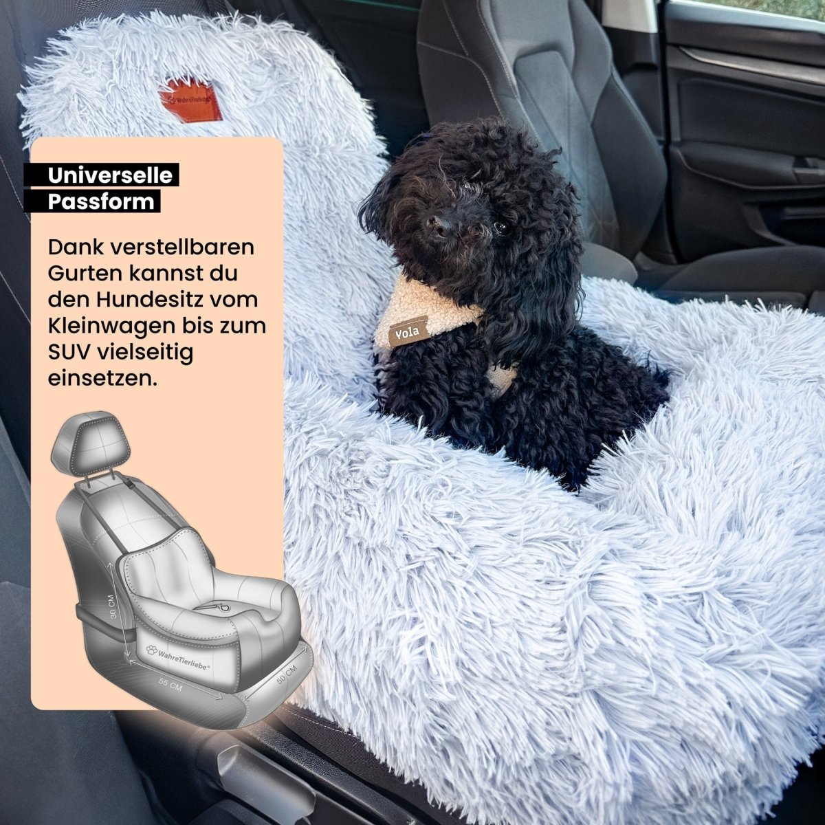 Hondenautostoel voor Auto – Veilig, Comfortabel en Verstelbare Gordels - Hebbr