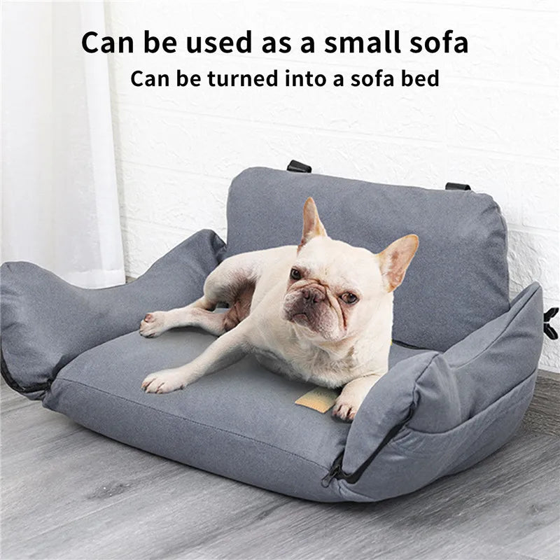 Hondenautostoel voor Kleine Honden – Verstelbare Bevestiging & Antislip Onderkant - Hebbr