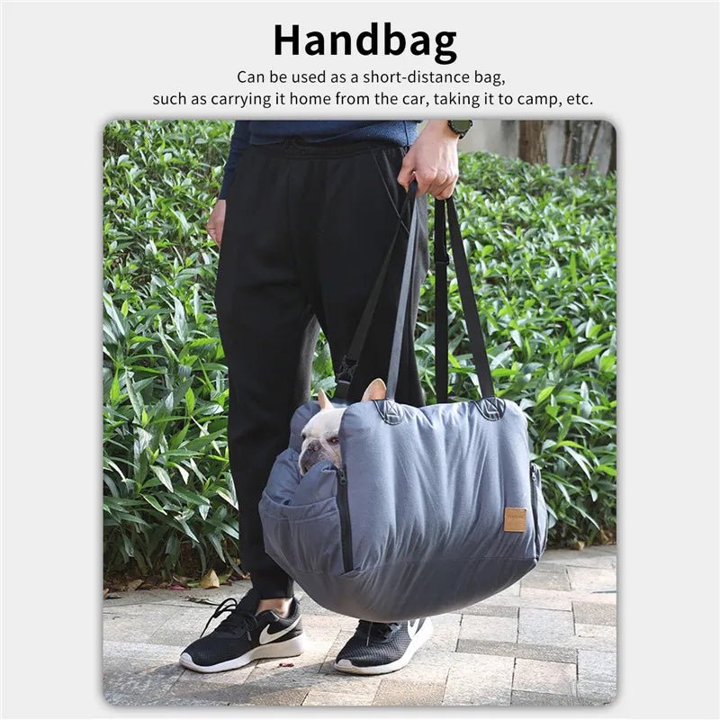 Hondenautostoel voor Kleine Honden – Verstelbare Bevestiging & Antislip Onderkant - Hebbr