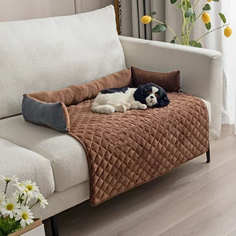 Hondenbankhoes met Nekkussen - Waterdichte Dierenmat voor Grote Honden en Katten met Antislip Onderkant - Hebbr