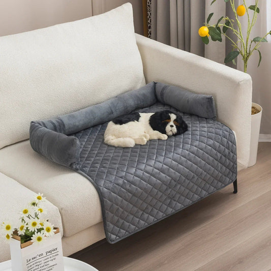 Hondenbankhoes met Nekkussen - Waterdichte Dierenmat voor Grote Honden en Katten met Antislip Onderkant - Hebbr
