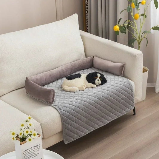 Hondenbankhoes met Nekkussen - Waterdichte Dierenmat voor Grote Honden en Katten met Antislip Onderkant - Hebbr