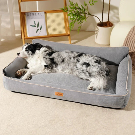 Hondenbed Middelgroot 80×60 cm Eierschuim – Waterdicht en Antislip Grijs - Hebbr