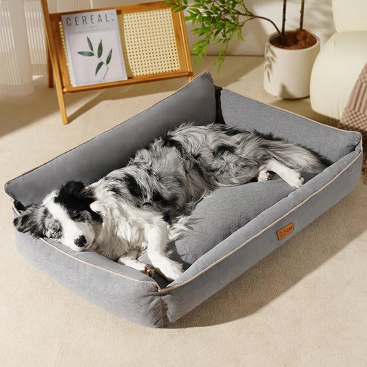 Hondenbed Middelgroot 80×60 cm Eierschuim – Waterdicht en Antislip Grijs - Hebbr
