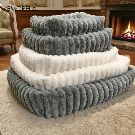 Hondenbed Orthopedisch 100×70 cm Pluche – Comfortabele Ondersteuning voor Grote Honden - Hebbr