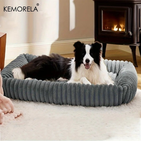 Hondenbed Orthopedisch 100×70 cm Pluche – Comfortabele Ondersteuning voor Grote Honden - Hebbr