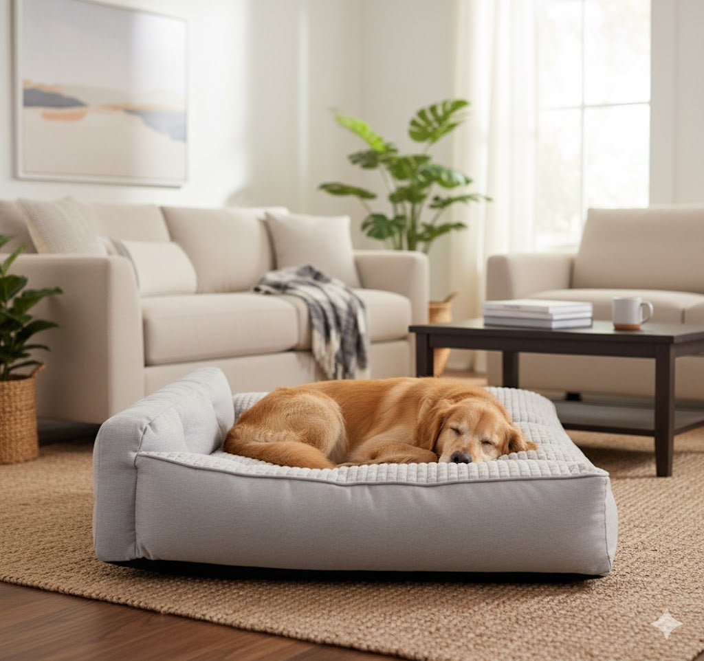 Hondenbed voor Grote Honden - Warm en Comfortabel Hondenmand met Antislip Onderkant, Gemakkelijk te Reinigen - Hebbr