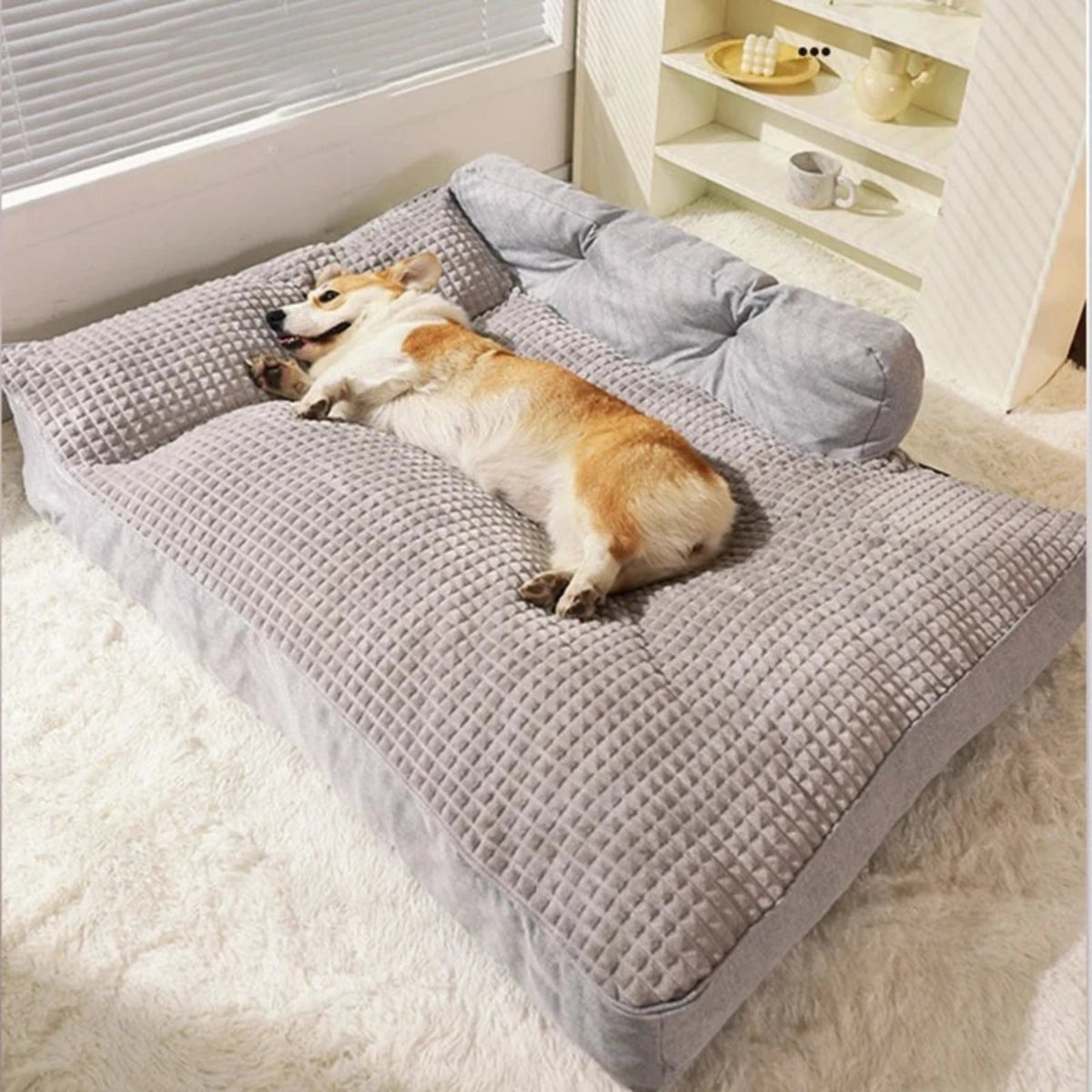 Hondenbed voor Grote Honden - Warm en Comfortabel Hondenmand met Antislip Onderkant, Gemakkelijk te Reinigen - Hebbr