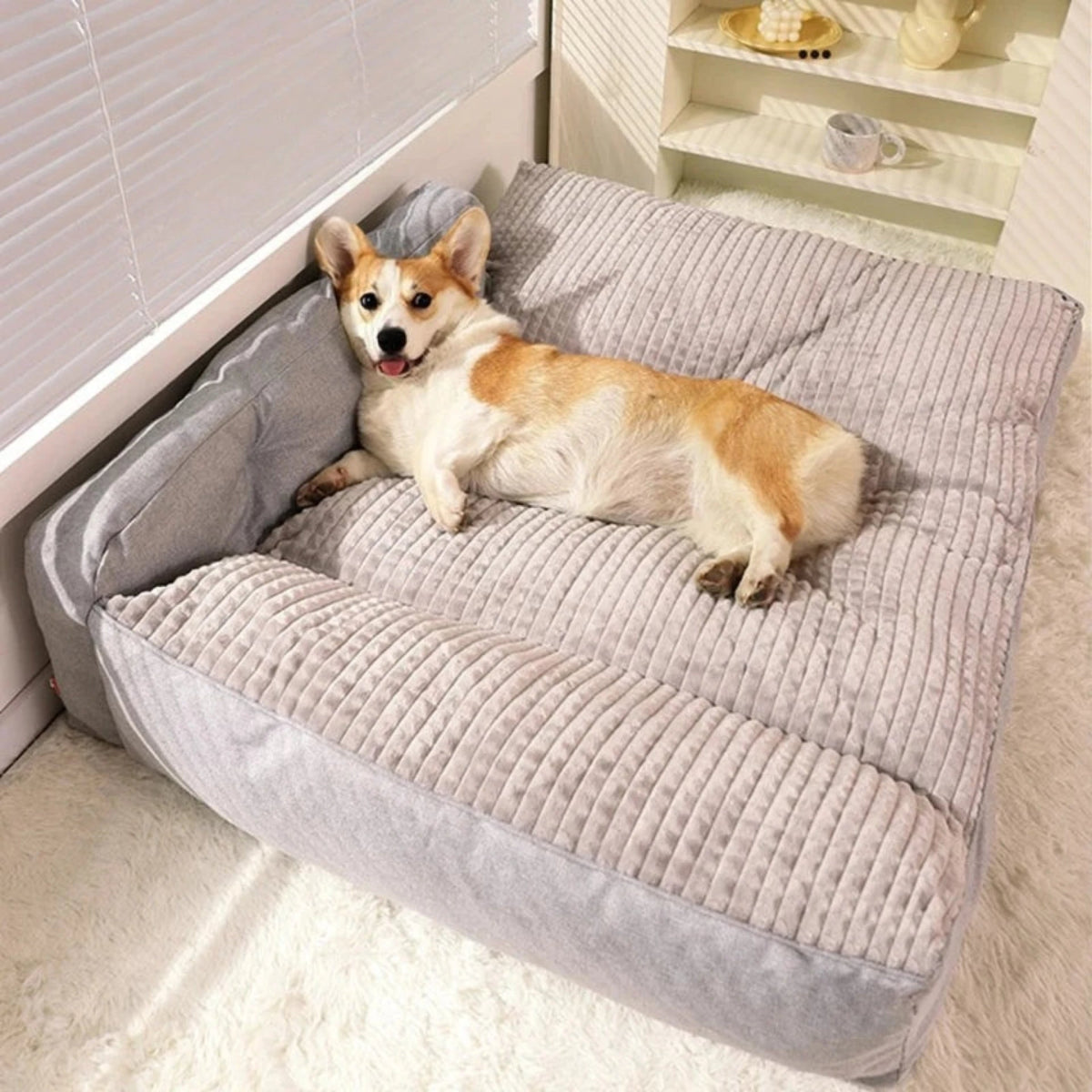 Hondenbed voor Grote Honden - Warm en Comfortabel Hondenmand met Antislip Onderkant, Gemakkelijk te Reinigen - Hebbr