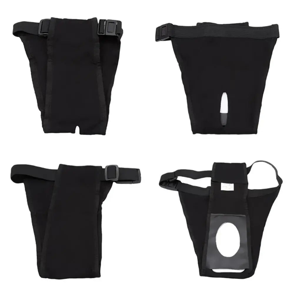 Hondenbroek met Inlegluier XS t/m 2XL Katoen – Verstelbaar en Ademend Zwart - Hebbr