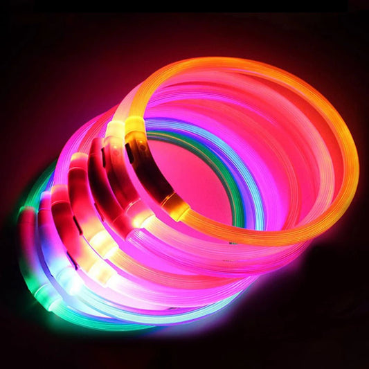Hondenhalsband LED 50 cm – Oplaadbaar Waterdicht Verstelbaar Veiligheid - Hebbr