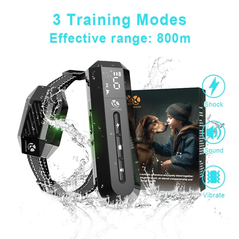 Hondenhalsband | Verstelbaar, Afstandsbediening, 700m Bereik, Voor Training - Hebbr