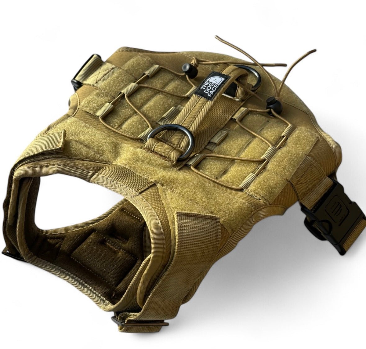 Hondenharnas Molle 44 - 90 cm – Duurzaam en Aanpasbaar Kaki - Hebbr