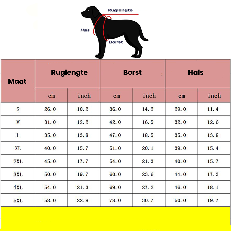 Hondenjas 5XL Waterdicht Polyester – Warm en Comfortabel Hemelsblauw - Hebbr