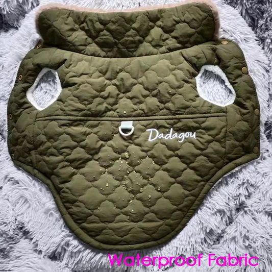 Hondenjas Winter met Fleece en Bontkraag – Warm en Waterdicht Roze - Hebbr