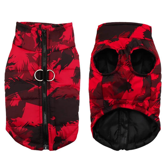 Hondenjas Winter voor Kleine en Middelgrote Honden – Waterdicht Polyester Zwart/Rood/Roze - Hebbr