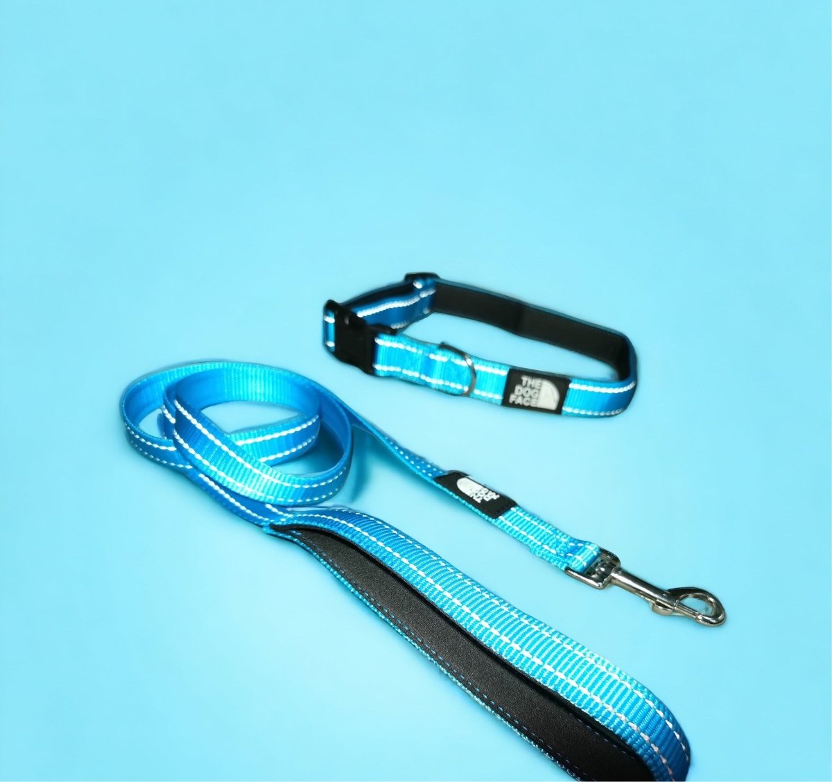 Hondenriem 1,5 m Reflecterend Blauw – Comfortabel Lushandvat - Hebbr