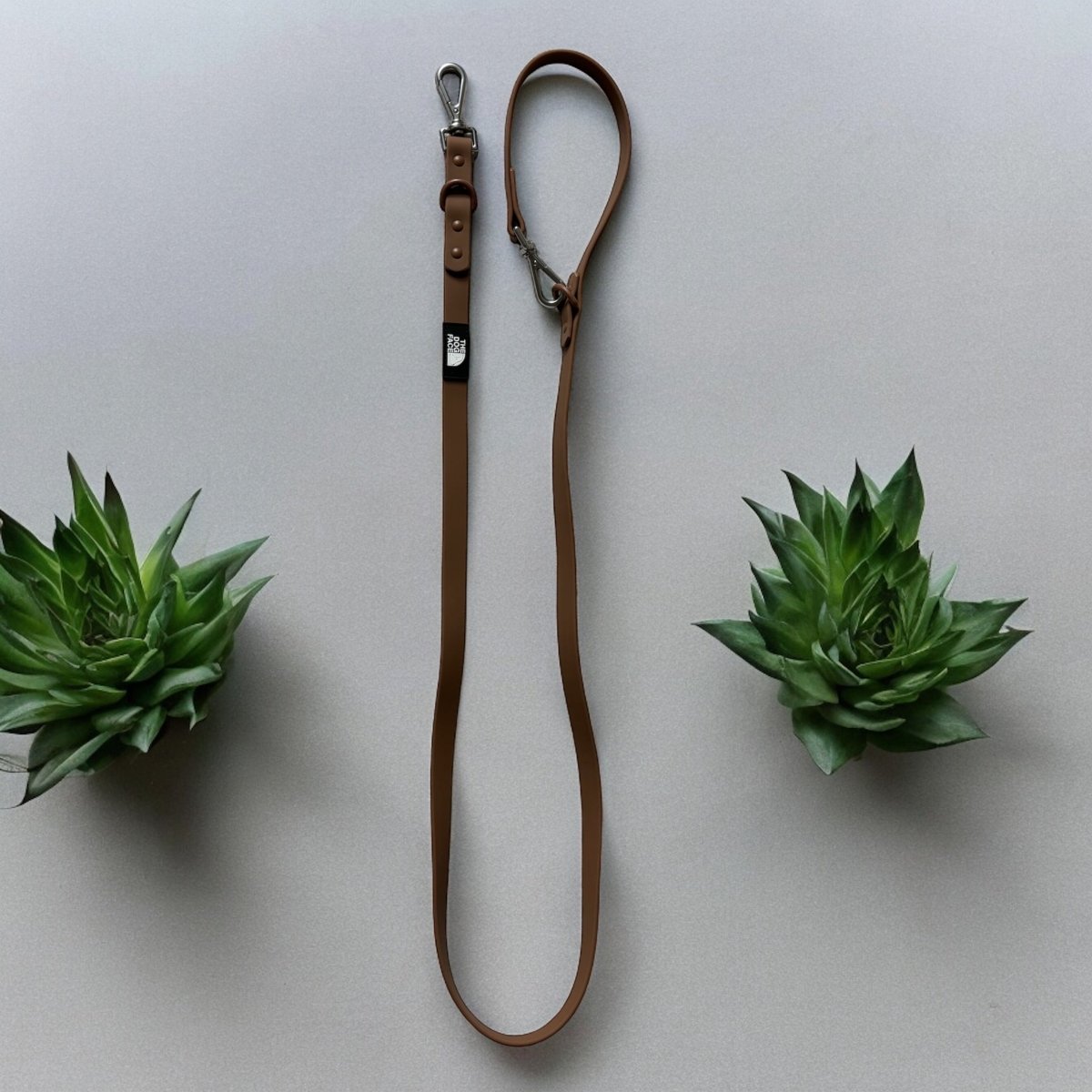 Hondenriem Pura 152×2 cm Waterdicht PVC – Duurzaam en Handsfree Chocolade - Hebbr