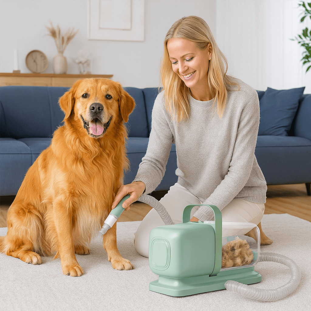 Hondentondeuse | Met Stofzuigerfunctie en Vijf Opzetstukken voor Honden - Hebbr
