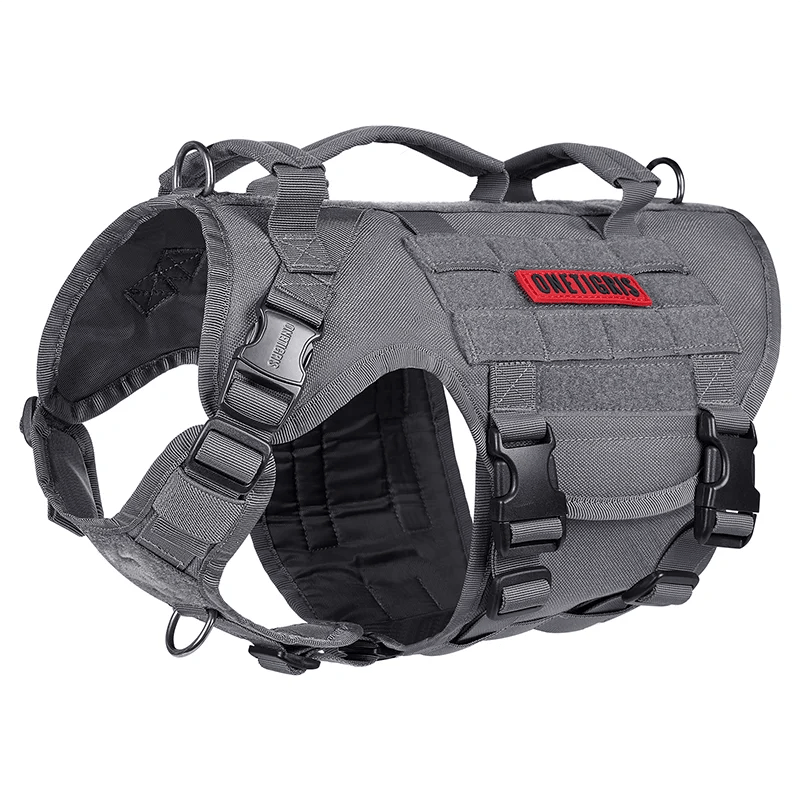 Hondentuig M 1000D Nylon – Zonder Trekkracht, Drie Handgrepen Zwart - Hebbr